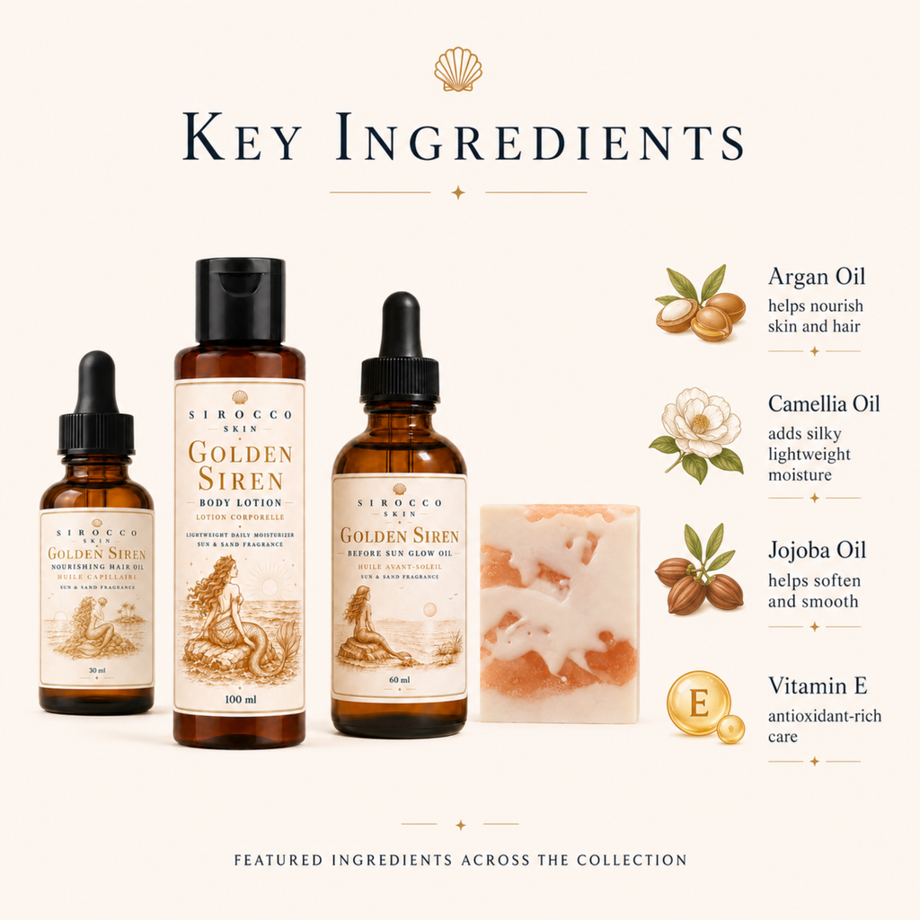 Golden Siren Sun-Kissed Body Care Ritual Set – 4-Piece Gift Set