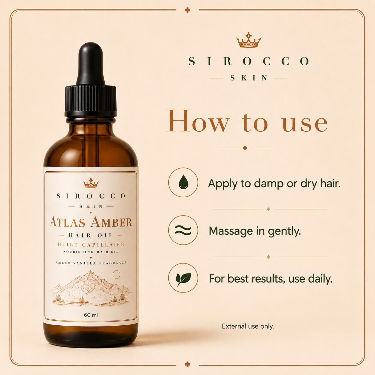 Atlas Amber Hair Oil – Nourishing Hair Oil