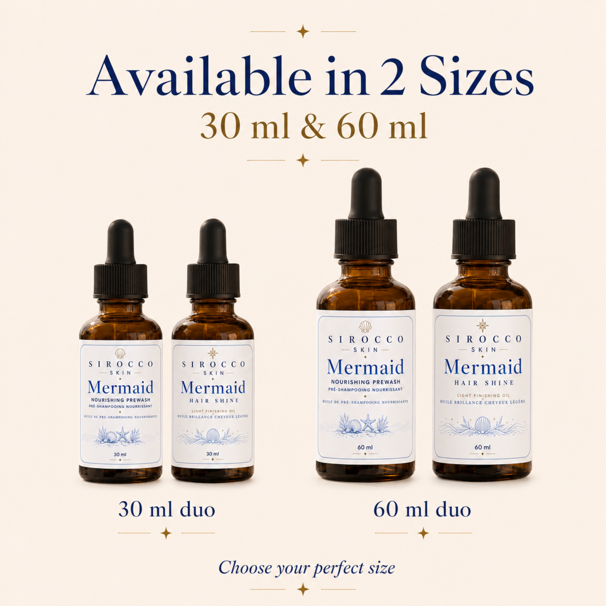 Mermaid Hair Duo – Nourishing Prewash + Hair Shine Oil Set