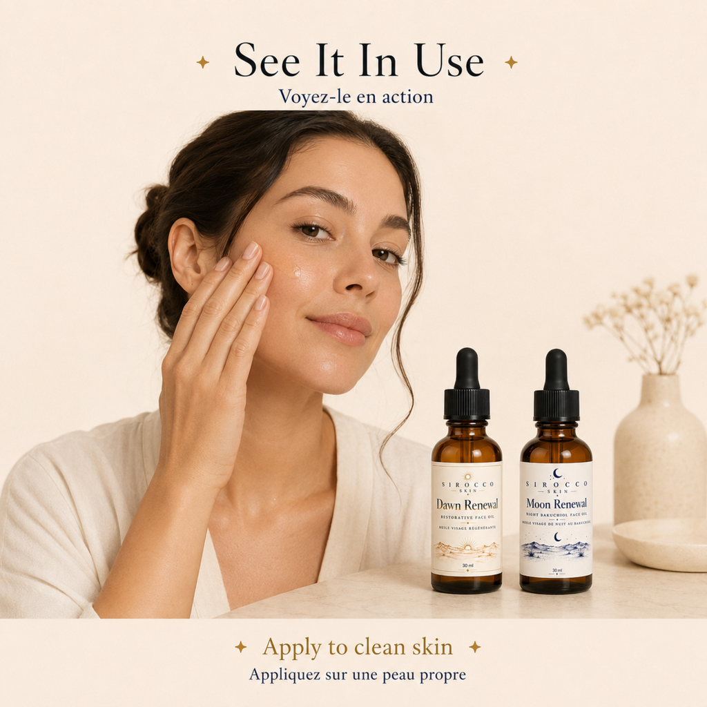 Dawn & Moon Bakuchiol Renewal Duo – Day + Night Face Oil Set