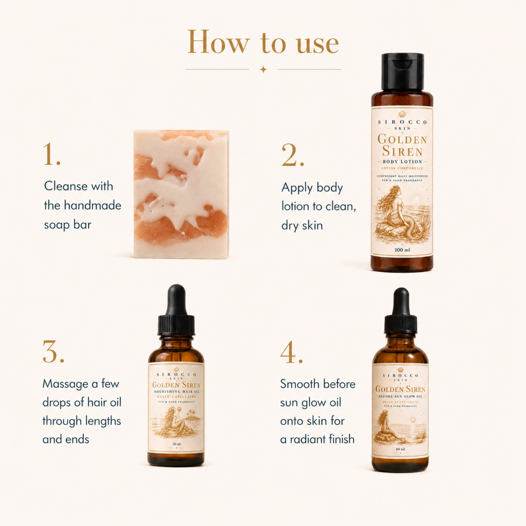 Golden Siren Sun-Kissed Body Care Ritual Set – 4-Piece Gift Set