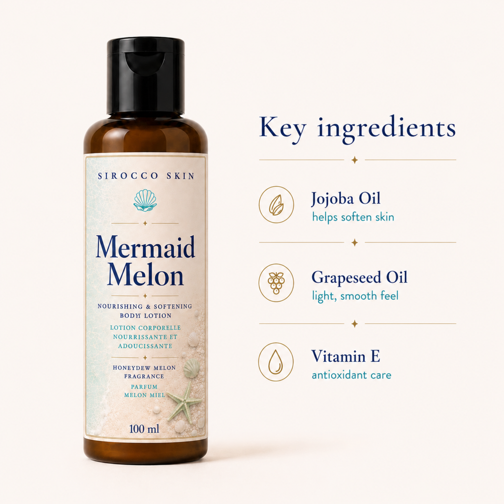 Lotion corps Mermaid Melon – Hydratant quotidien léger