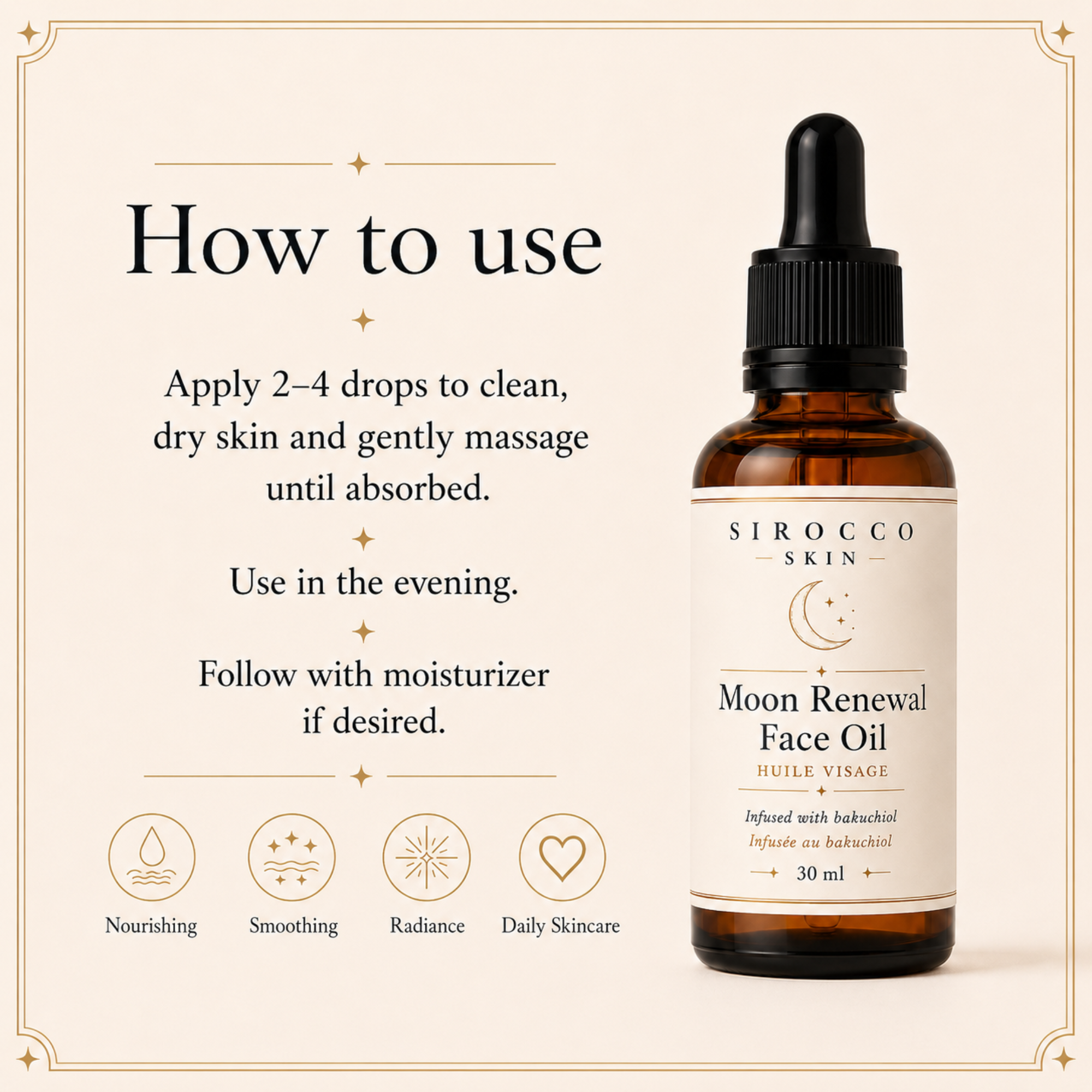 Moon Renewal – Night Bakuchiol Face Oil