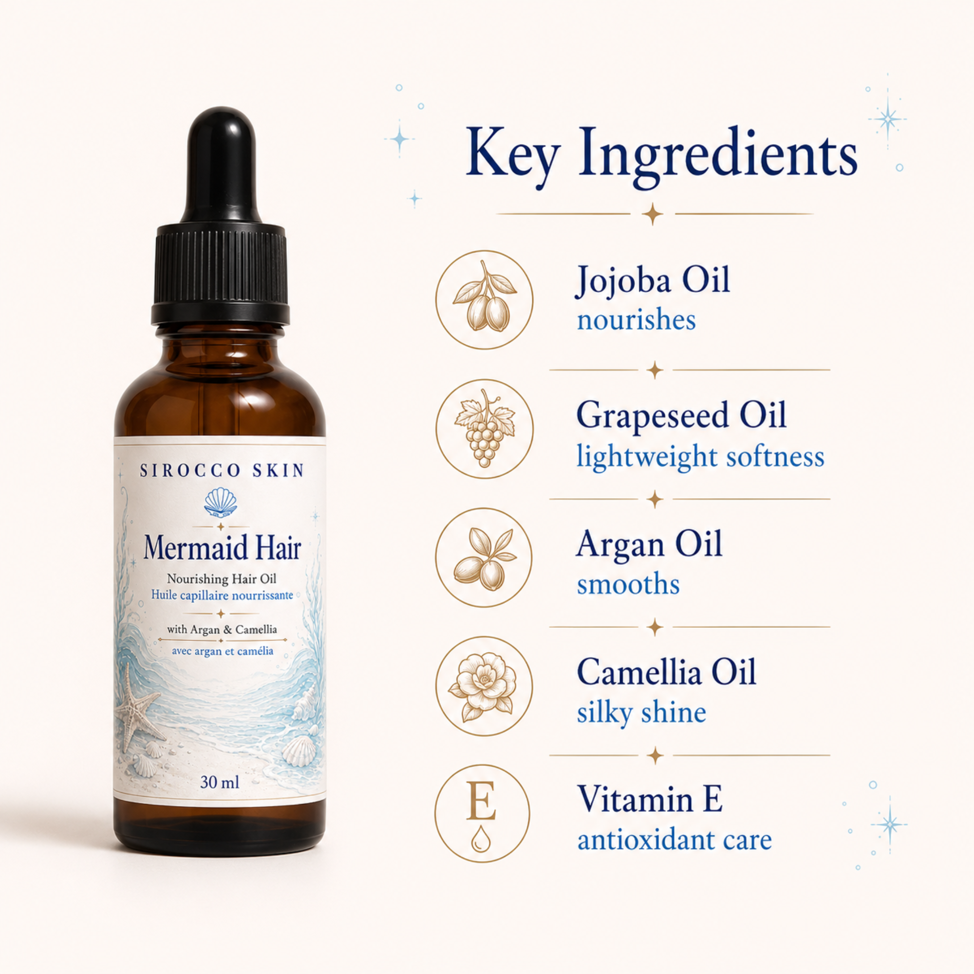 Mermaid Hair Shine – Light Finishing Oil for Shine & Frizz Control